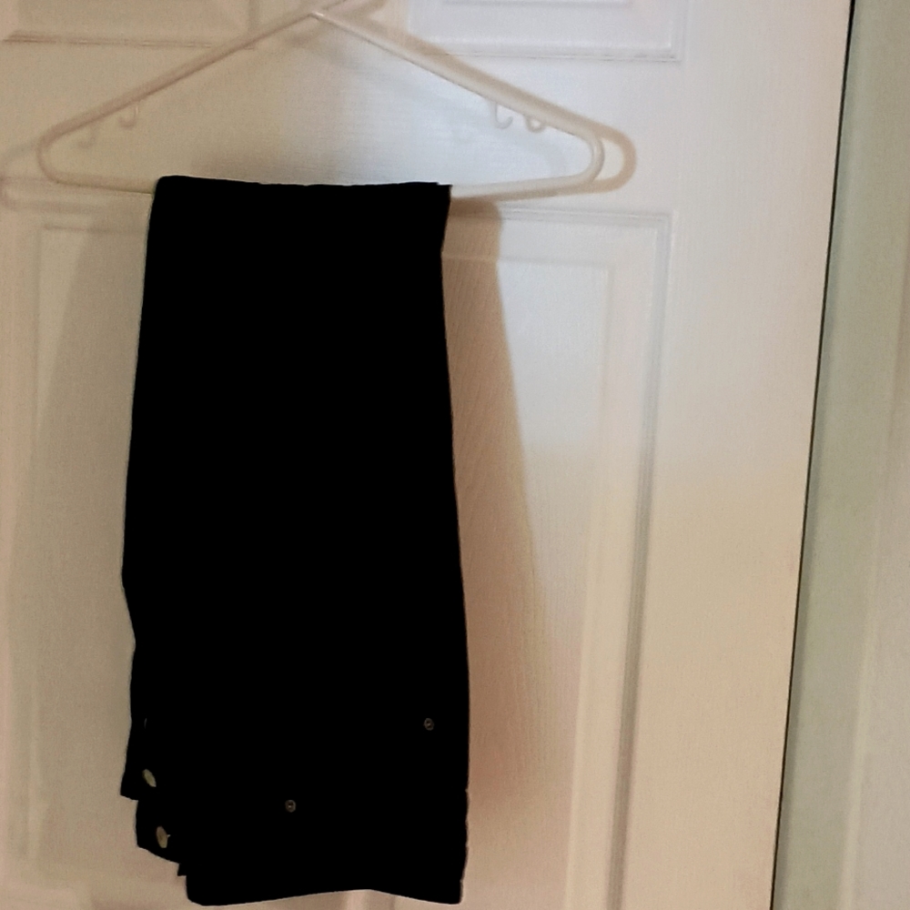 Men's button fly black jeans